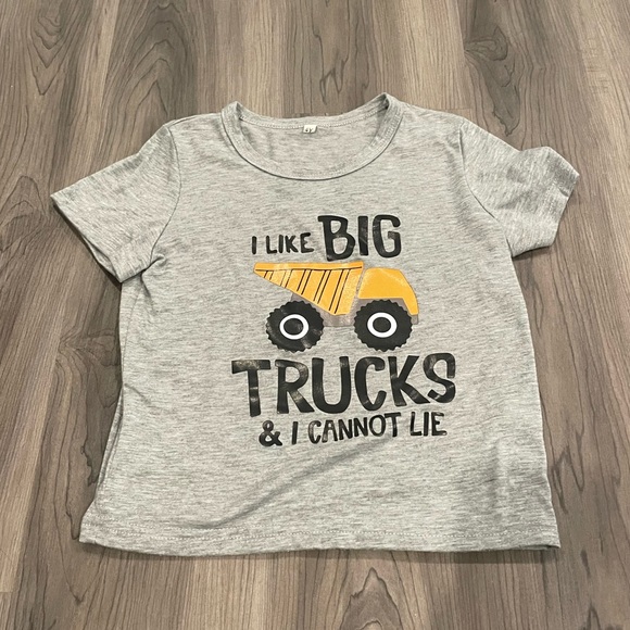 Other - Toddler Boys 3T Trucks Gray Short Tee Shirt
